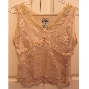 Cream lacy top